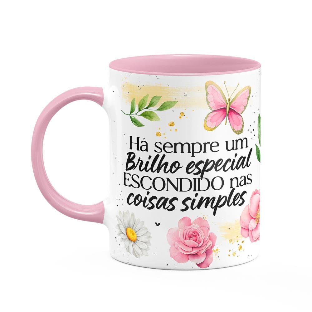 Caneca Motivação - Há sempre um brilho especial - B-pink