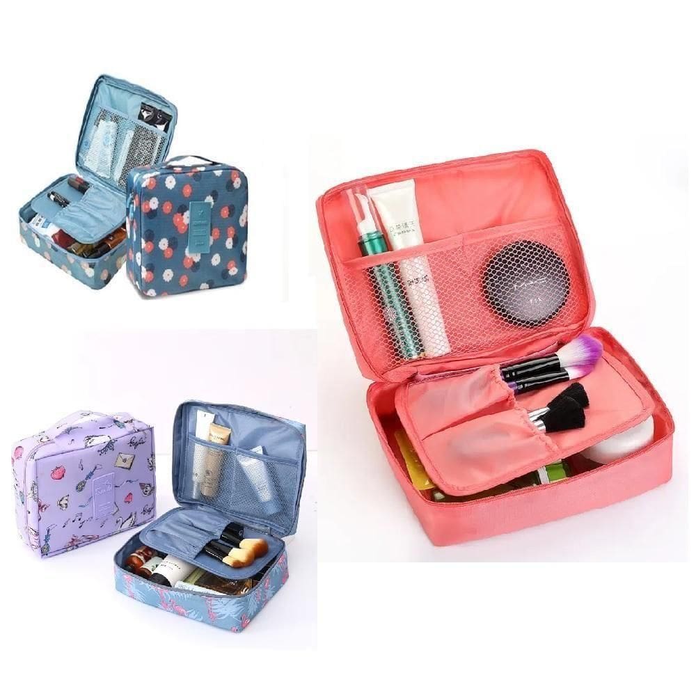 Maleta Necessaire Viagem Frasqueira Maquiagem Cosméticos Organizador Bolsa Academia Multiuso Nylon