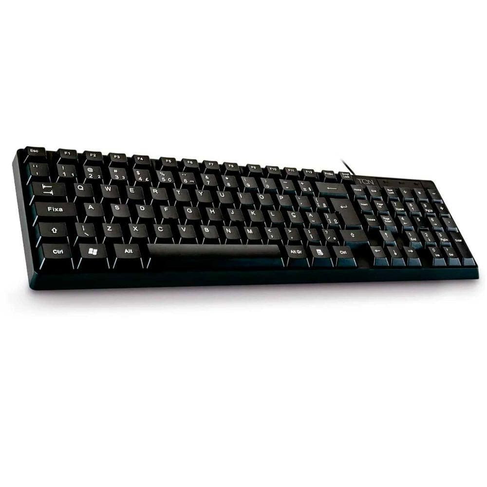 Teclado Office Slim Usb Tcn 950, Layout Abnt2, Teclas Macias E Silenciosas - Pretosd