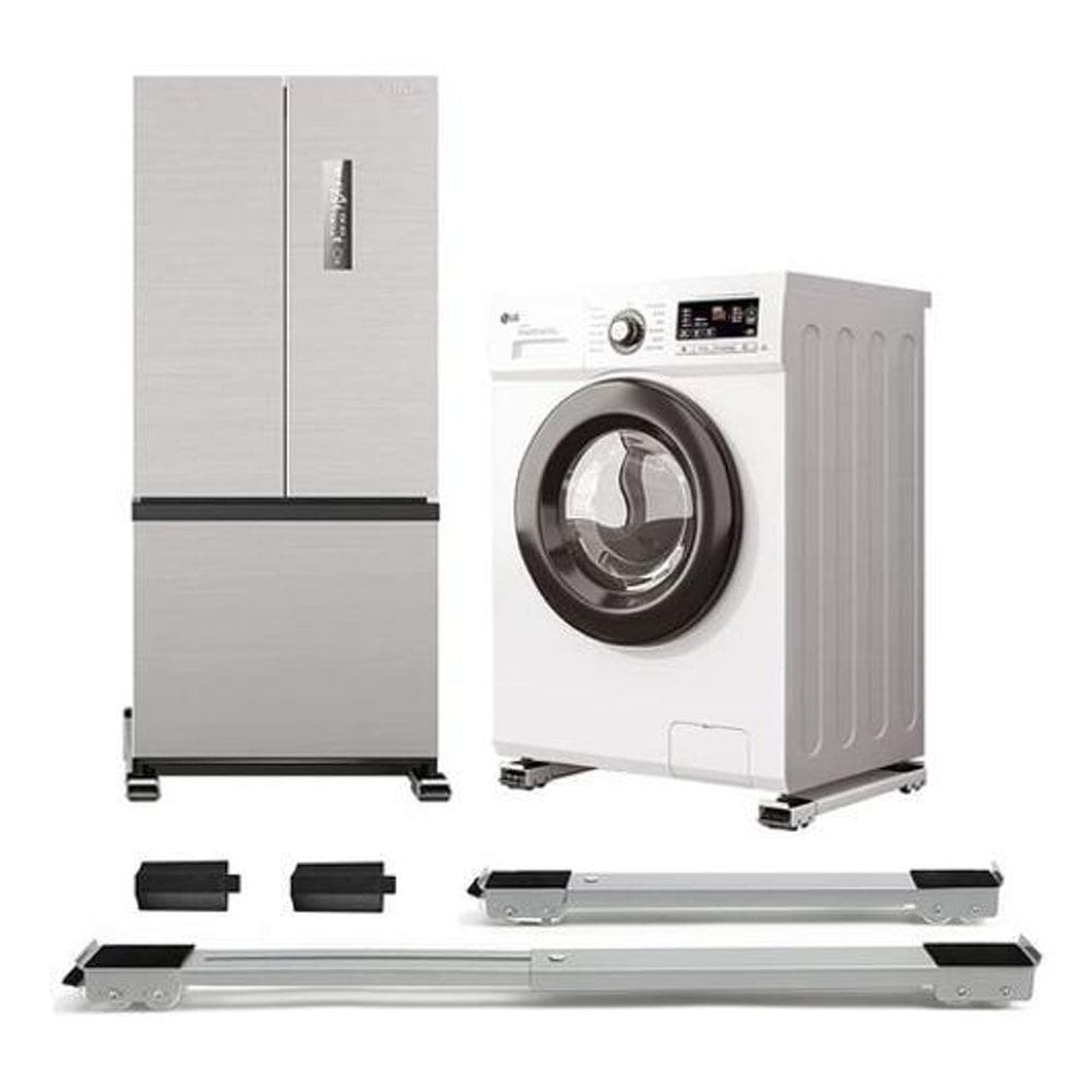 Base Suporte Com Rodinhas Geladeira Fogão Máquina De Lavar