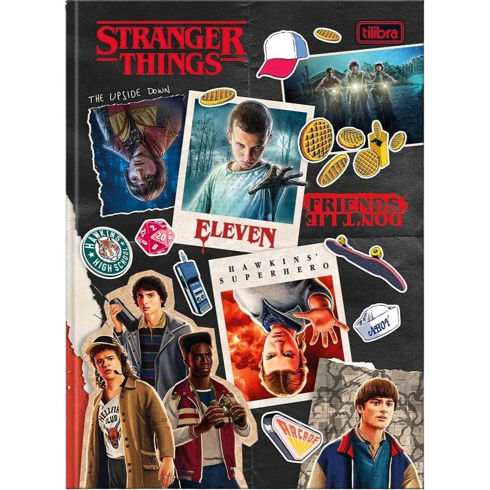 Caderno Colegial Capa Dura Stranger Things 160Folhas Tilibra