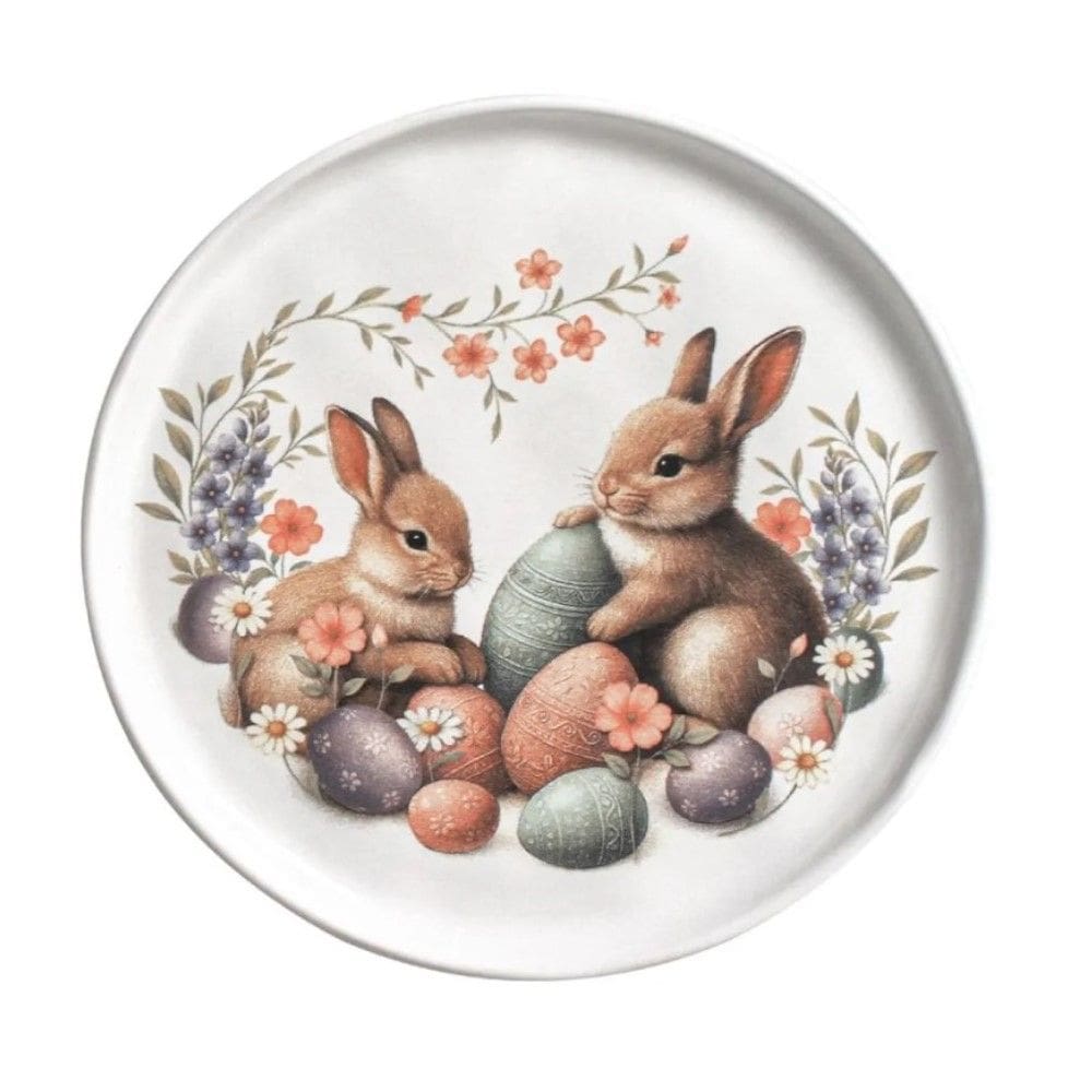 Conjunto de Pratos de Sobremesa 06 Peças Páscoa Bio Doce Ninho Porto Brasil