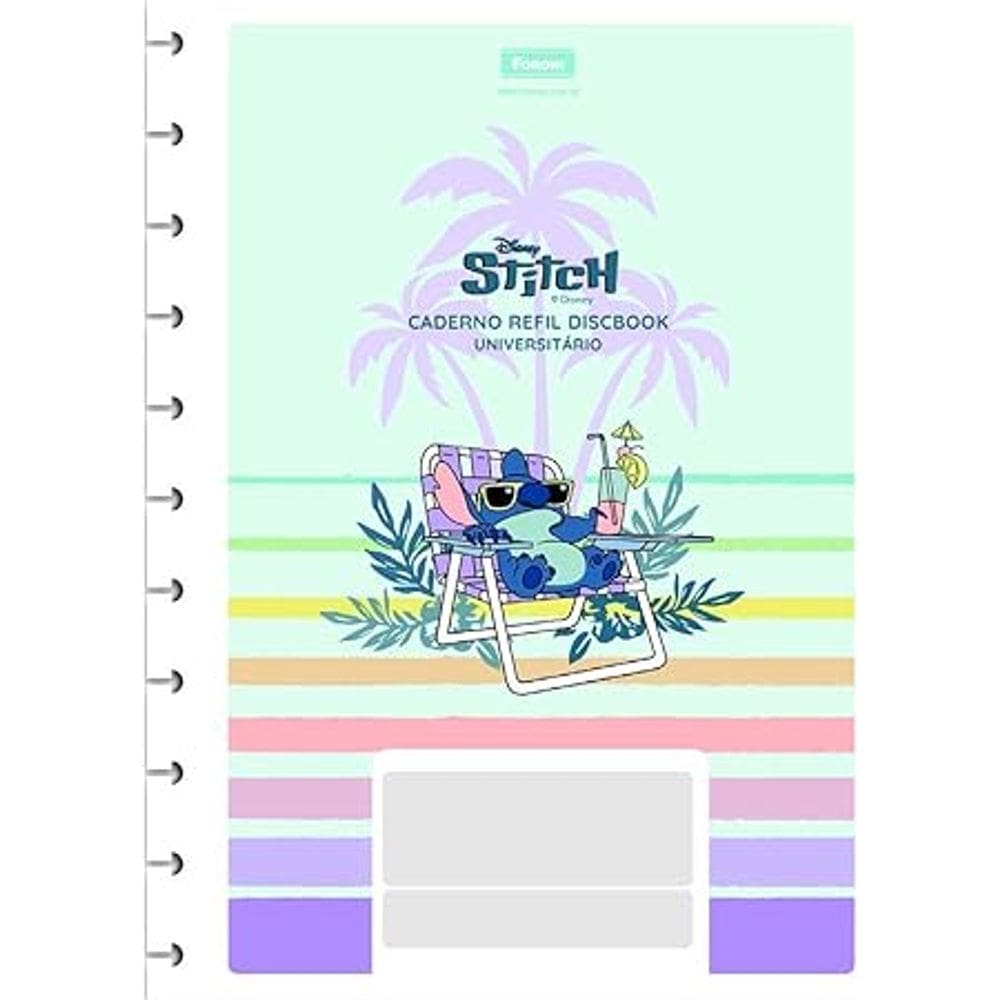 Refil para Discbook Universitário Stitch 90G 60F Foroni 7623