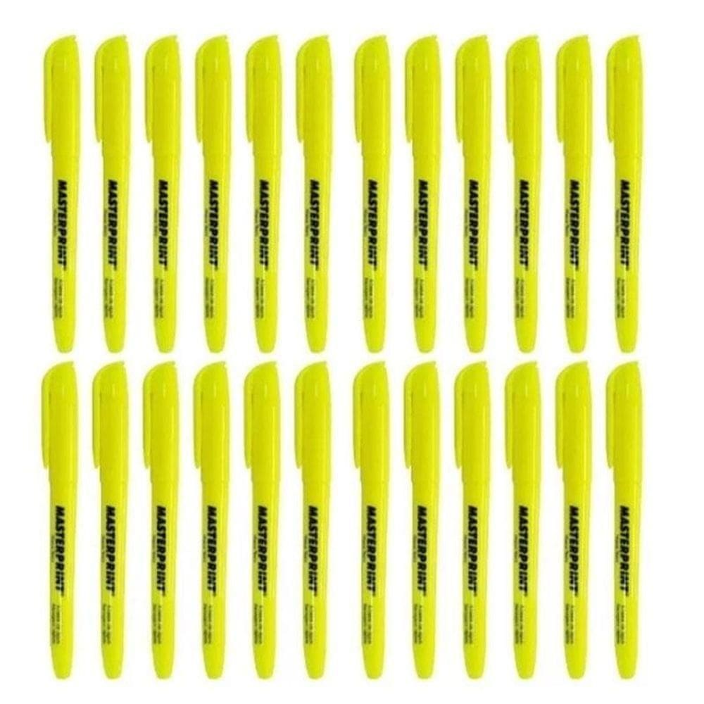 Marca Texto Mp612 Amarelo Neon 24 Unidades - Masterprint