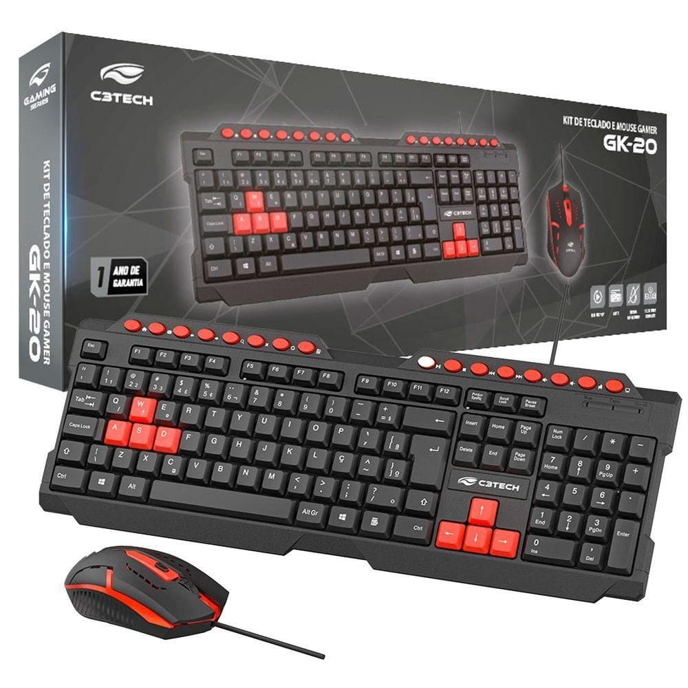 MP - Kit Combo Teclado E Mouse Gamer C3tech G