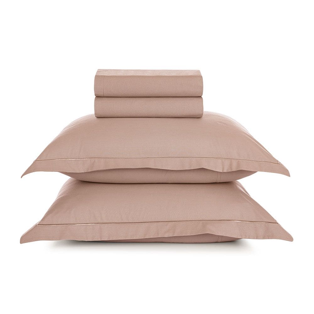Jogo de Cama Karsten Deliz 200 Fios 4 Peças Queen Rosa