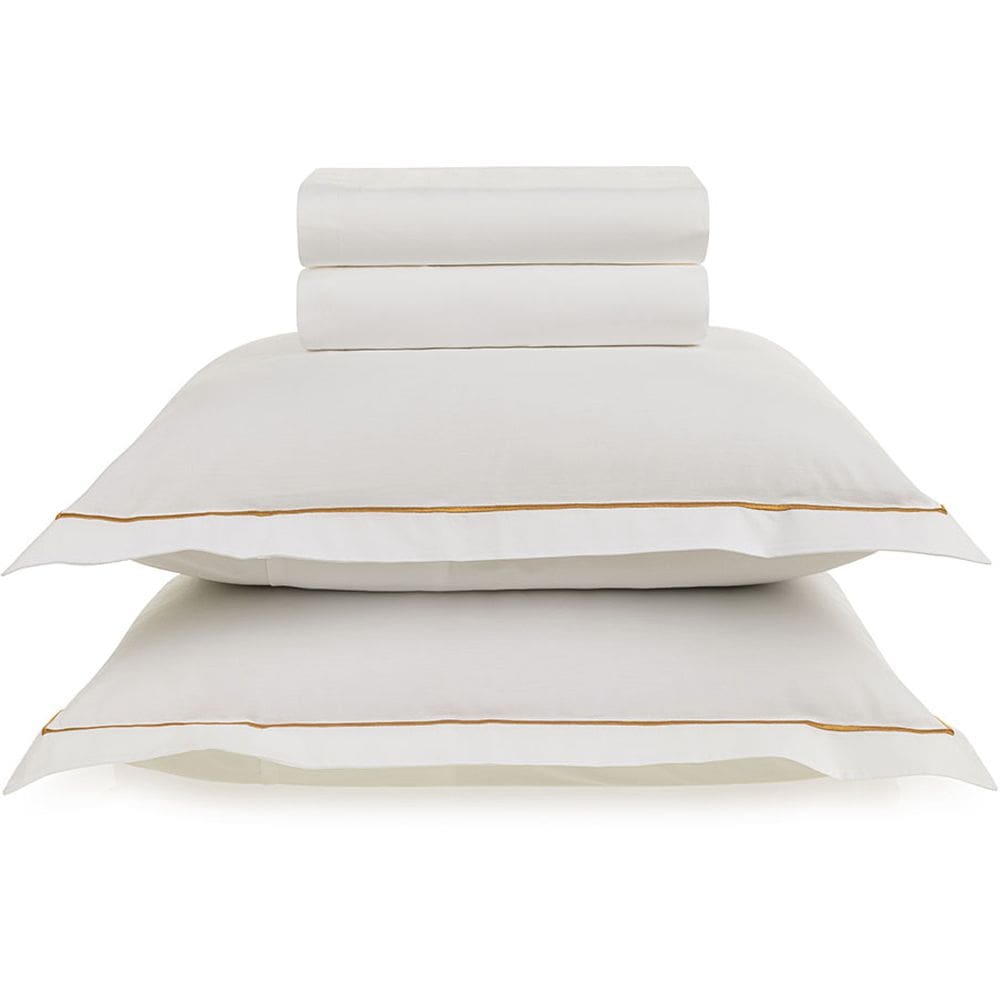 Jogo de Cama Karsten Deliz 200 Fios 4 Peças Queen Branco