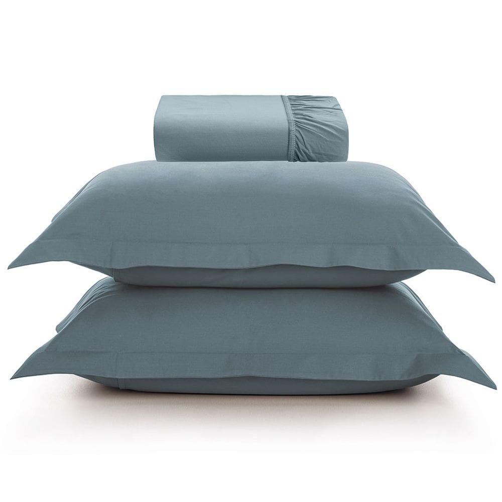 Jogo de Cama Karsten Tom 200 Fios 3 Peças Queen Azul