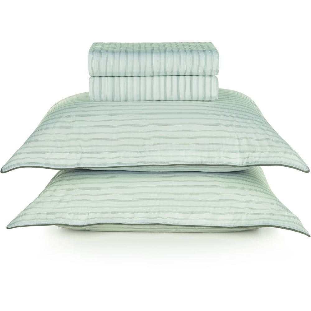 Jogo de Cama Karsten Dália 200 Fios 4 Peças Queen Verde