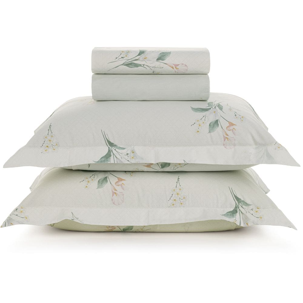 Jogo de Cama Karsten Lydia 200 Fios 4 Peças Queen Off White