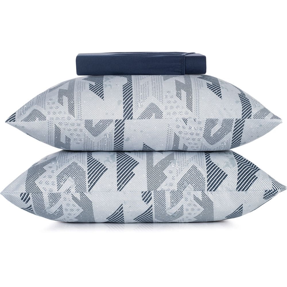 Jogo de Cama Altenburg Valley Malha 3 Peças Queen Azul