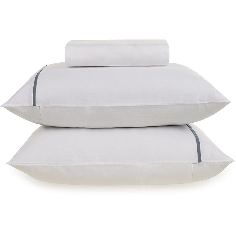 Jogo de Cama Karsten Noah 160 Fios 3 Peças Queen Branco
