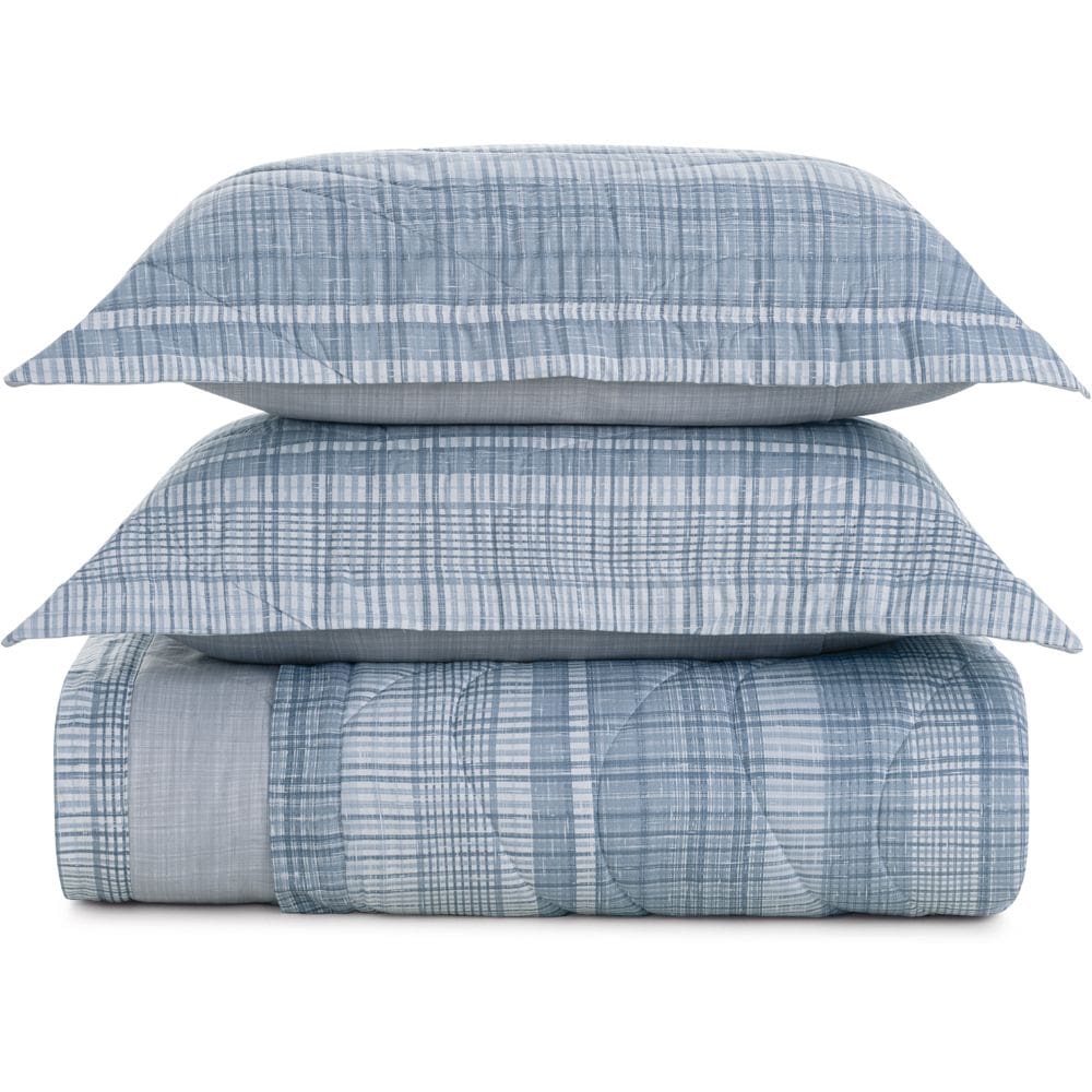 Jogo de Colcha Karsten Samuel 200 Fios 3 Peças Queen Azul