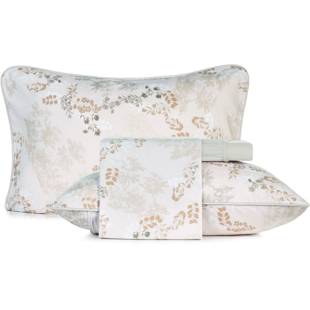 Jogo de Cama Altenburg Neblina Malha 4 Peças Queen Bege