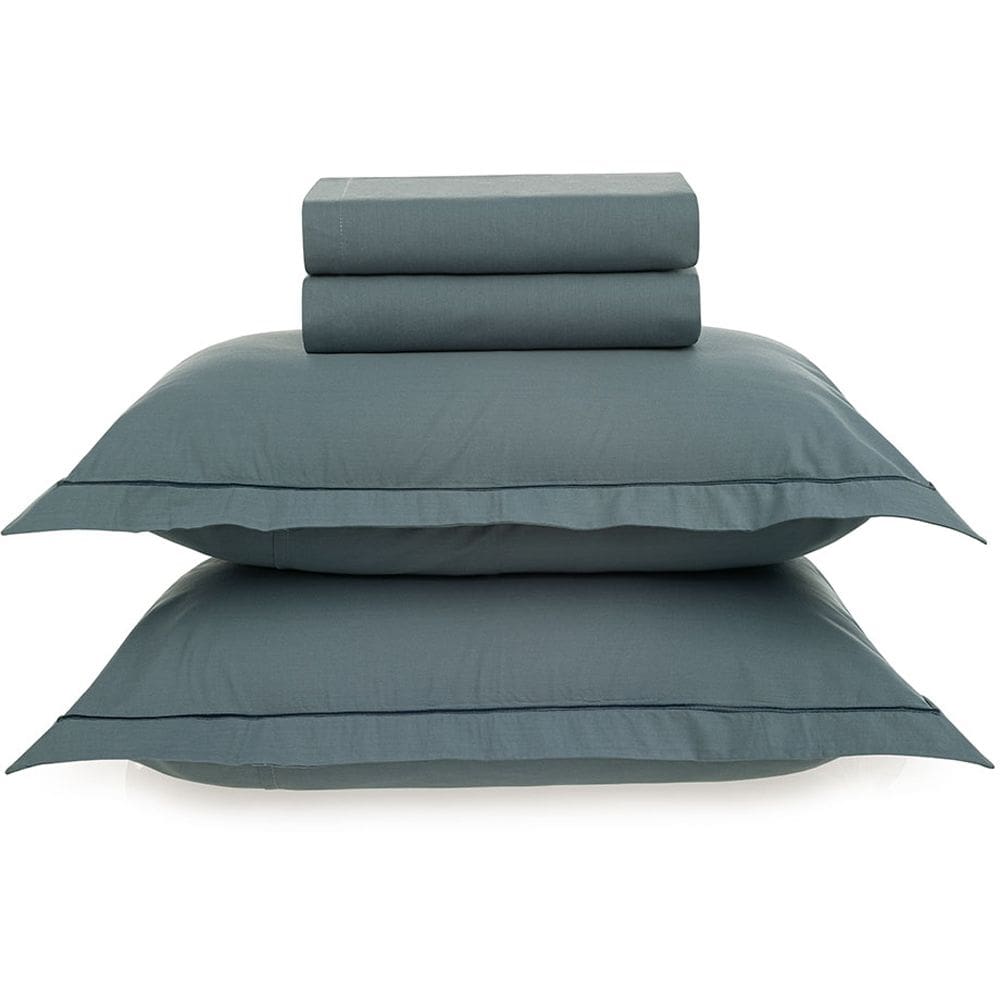 Jogo de Cama Karsten Deliz 200 Fios 4 Peças Queen Azul