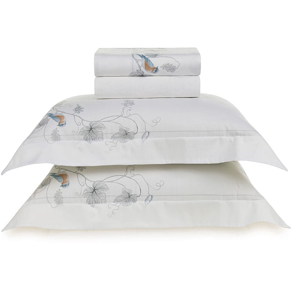 Jogo de Cama Karsten Videira 300 Fios 4 Peças Queen Branco