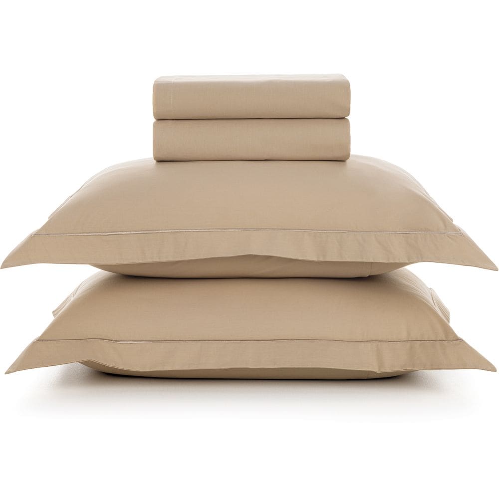 Jogo de Cama Karsten Deliz 200 Fios 4 Peças Queen Bege Creme
