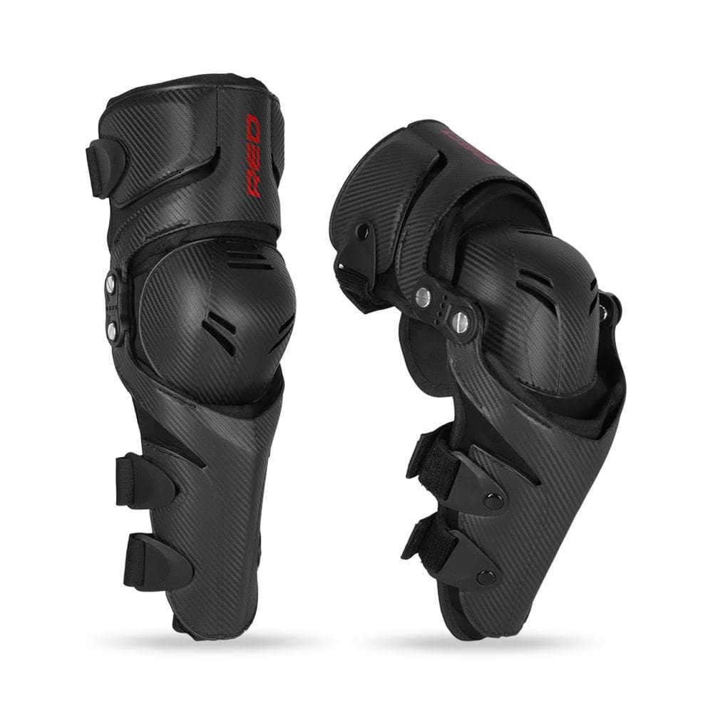 Joelheira Articulada Evo Red Dragon Reforçada C/ Ajustes Personalizados Preto Carbon