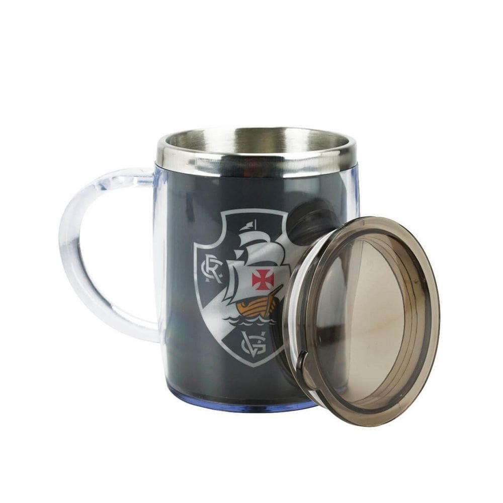 Caneca Térmica Com Tampa Time Vasco 450 Ml