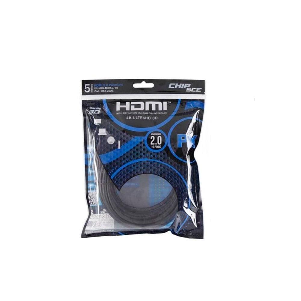 Cabo Hdmi 2.0 19 Pinos 4k Ultrahd 5,0m Pix
