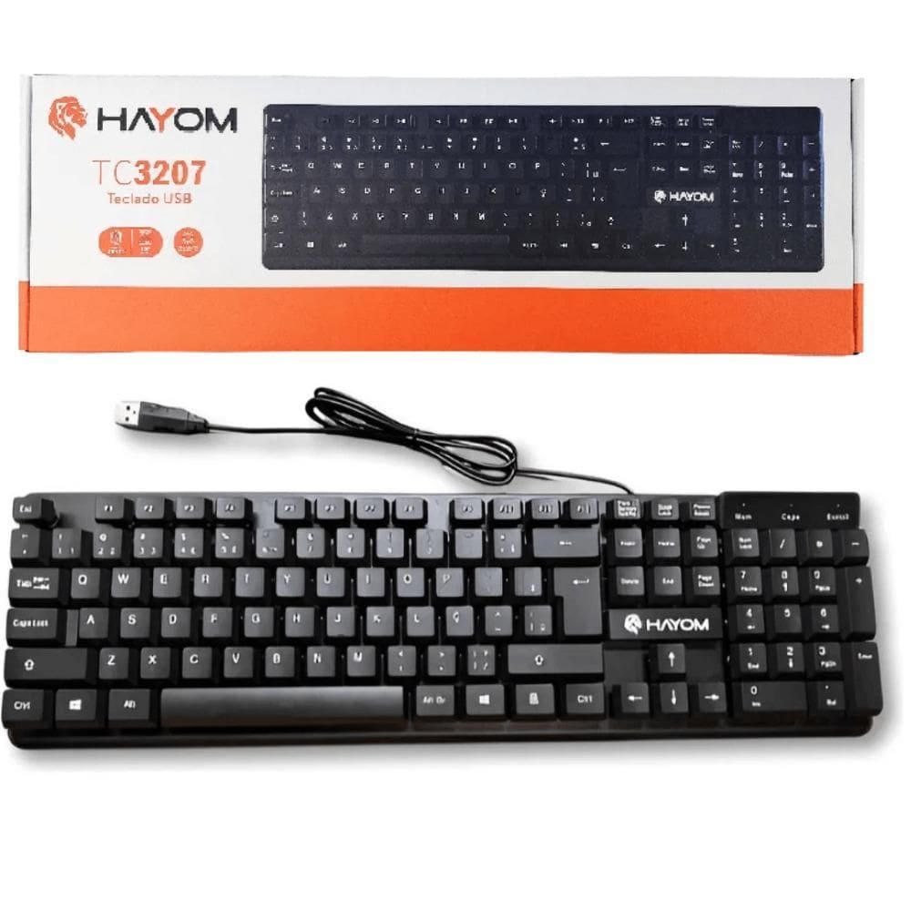 Teclado Abnt2 Hayom Tc3207 Usb 107 Teclas Cor Preto