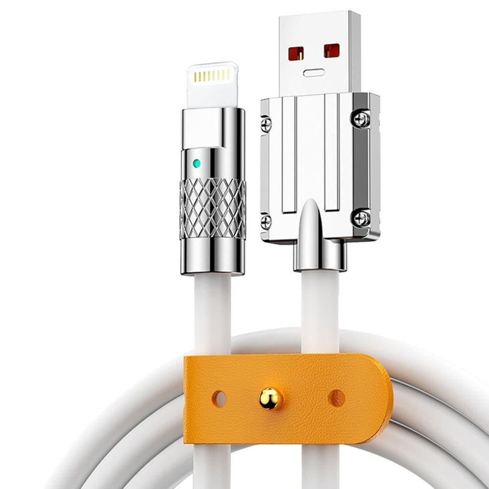 Cabo Carregador Micro USB Turbo 5A Rápido Alumínio 1 Metro para Carga Eficiente