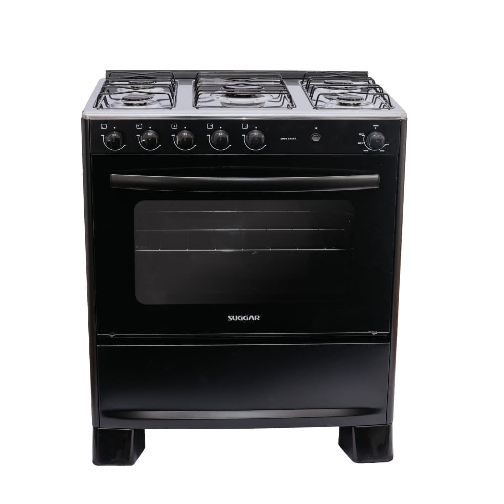 Fogão Suggar Cook Start Mesa Inox 5 Bocas Fgics520pt Preto Bivolt