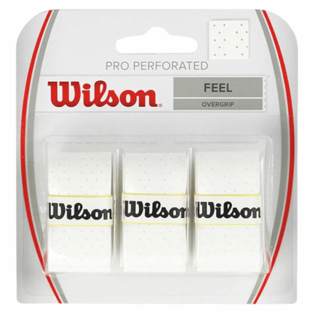 Overgrip Feel Pro Perforated Design Perfurado Alta Absorção Suor 3 Unidades Wilson