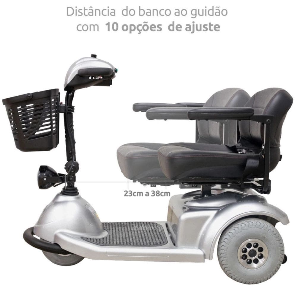 Triciclo Elétrico Cadeira de Rodas Scooter Motorizada Freedom Mirage SX Titânio