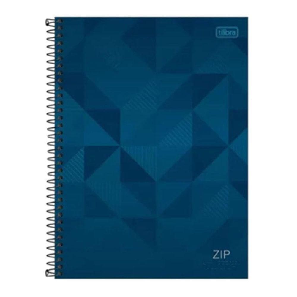 Caderno Espiral Universitário Zip 10 Matérias Azul - Tilibra