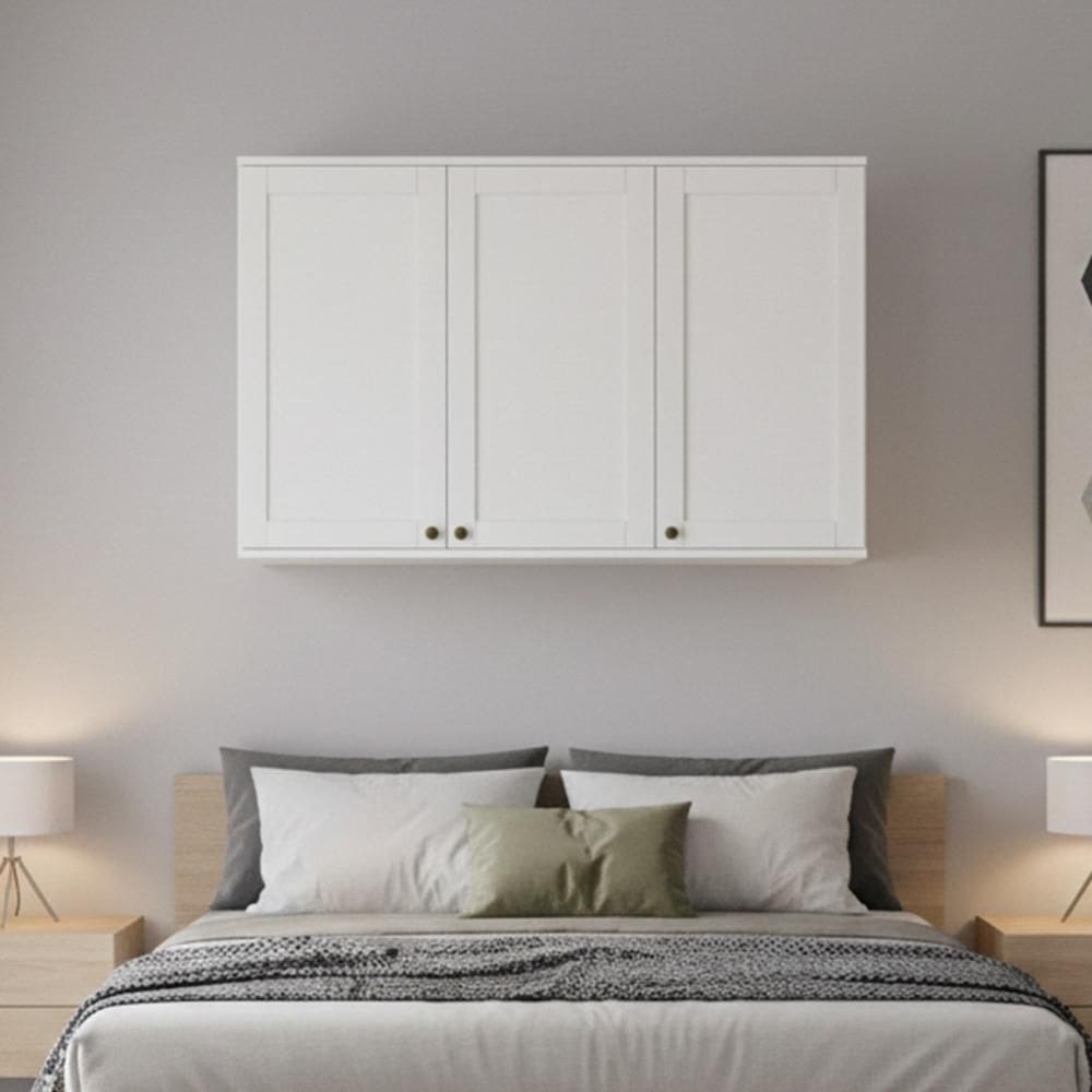 Armário Aéreo Milla 120cm 3 ptas Branco