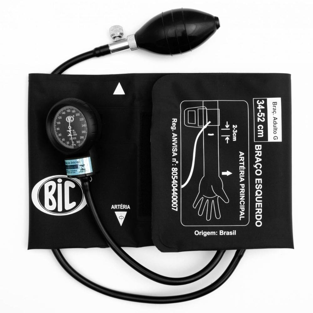 Aparelho de Pressão Arterial Adulto New Innova Plus BIC Preto