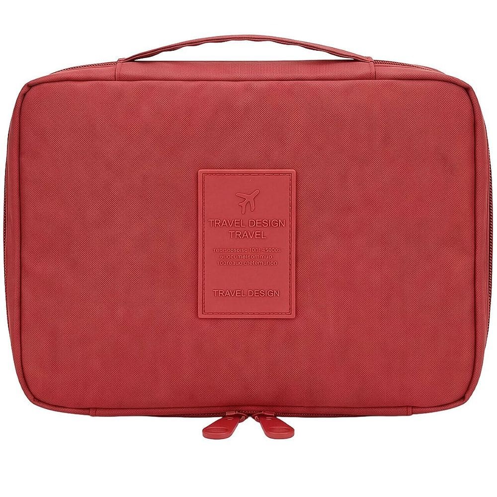 Bolsa Necessaire Maquiagem Organizador Cor Vermelho Grande
