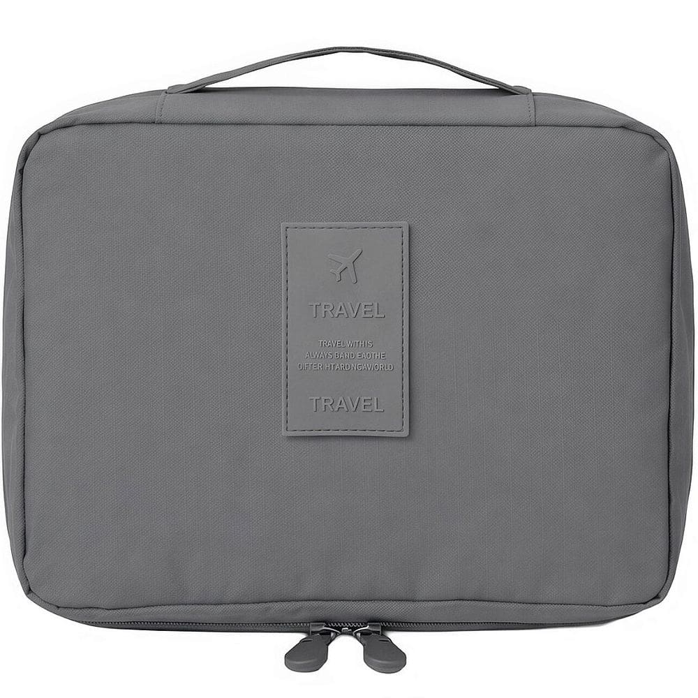 Bolsa Necessaire Maquiagem Organizador Cor Cinza Grande
