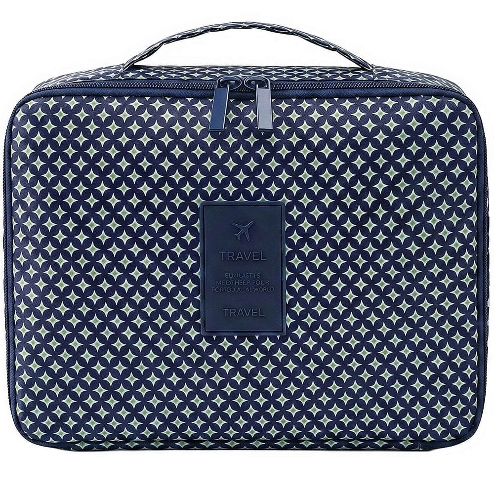 Bolsa Necessaire Maquiagem Organizador Cor Azul Grande