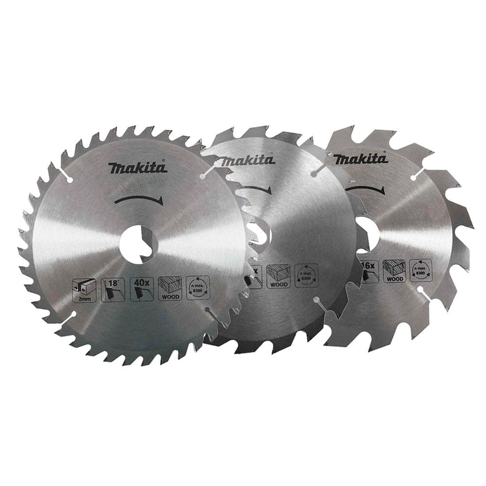 Kit 3 Disco Serra Circular 185mm 7.1/4 Pol 16-20 e 40 Dentes D44769 Makita