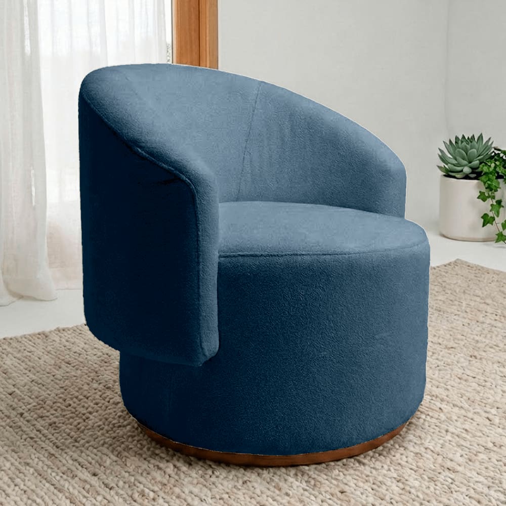 Poltrona Decorativa Orgânica Espanha Sala e Recepção Bouclê