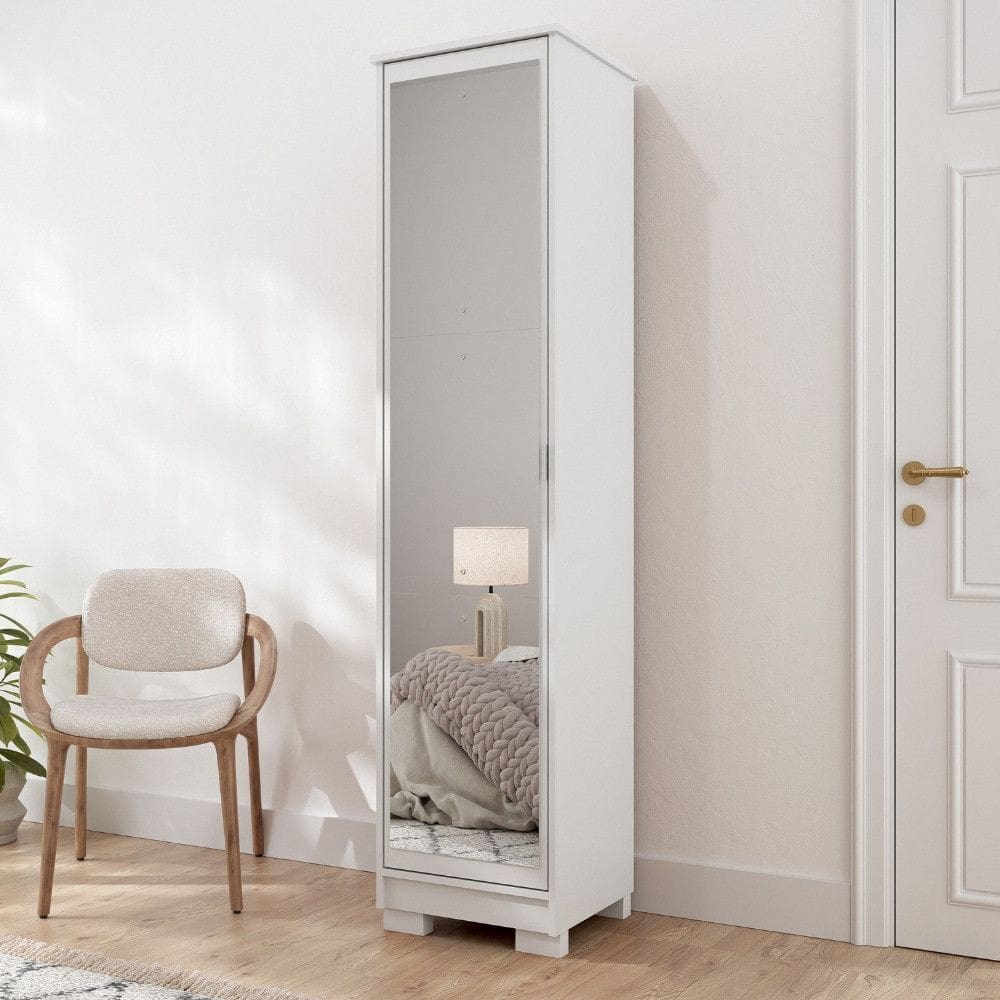 Sapateira com Espelho 1 Porta Em MDF Lia MGM Moveis