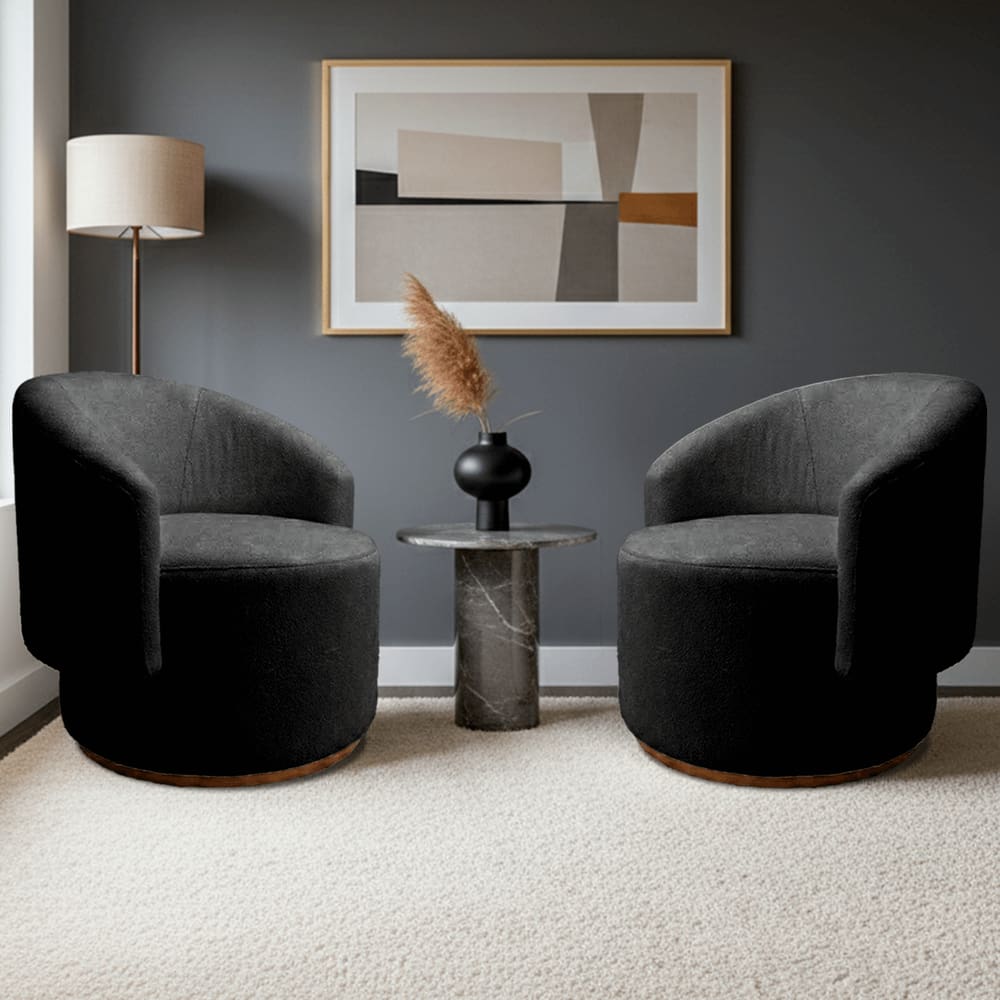 Kit 02 Poltrona Decorativa Orgânica Espanha Para Sala Bouclê