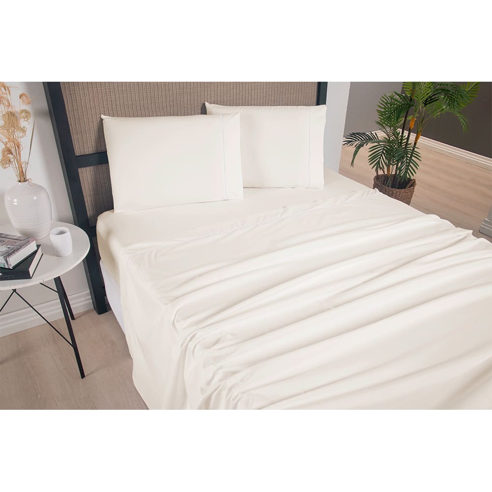 Jogo de Lençol Versatile 4 Peças Queen 300 Fios Palha