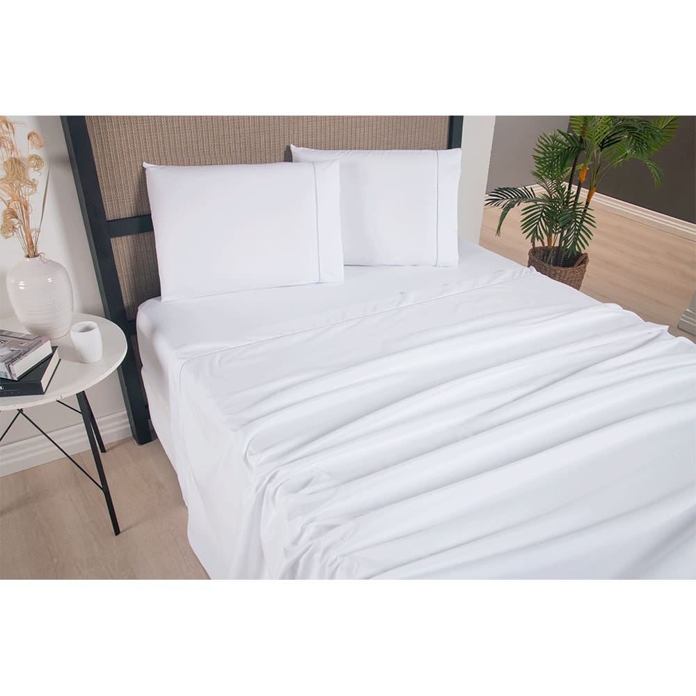 Jogo de Lençol Versatile 4 Peças Queen 300 Fios Branco
