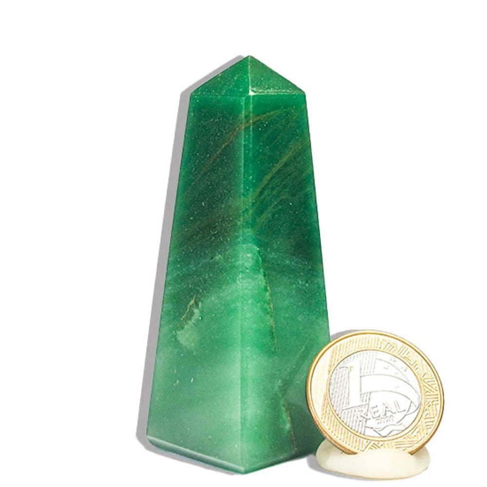 Obelisco Quartzo Verde Natural 6 a 8 cm 25 a 50 g - B