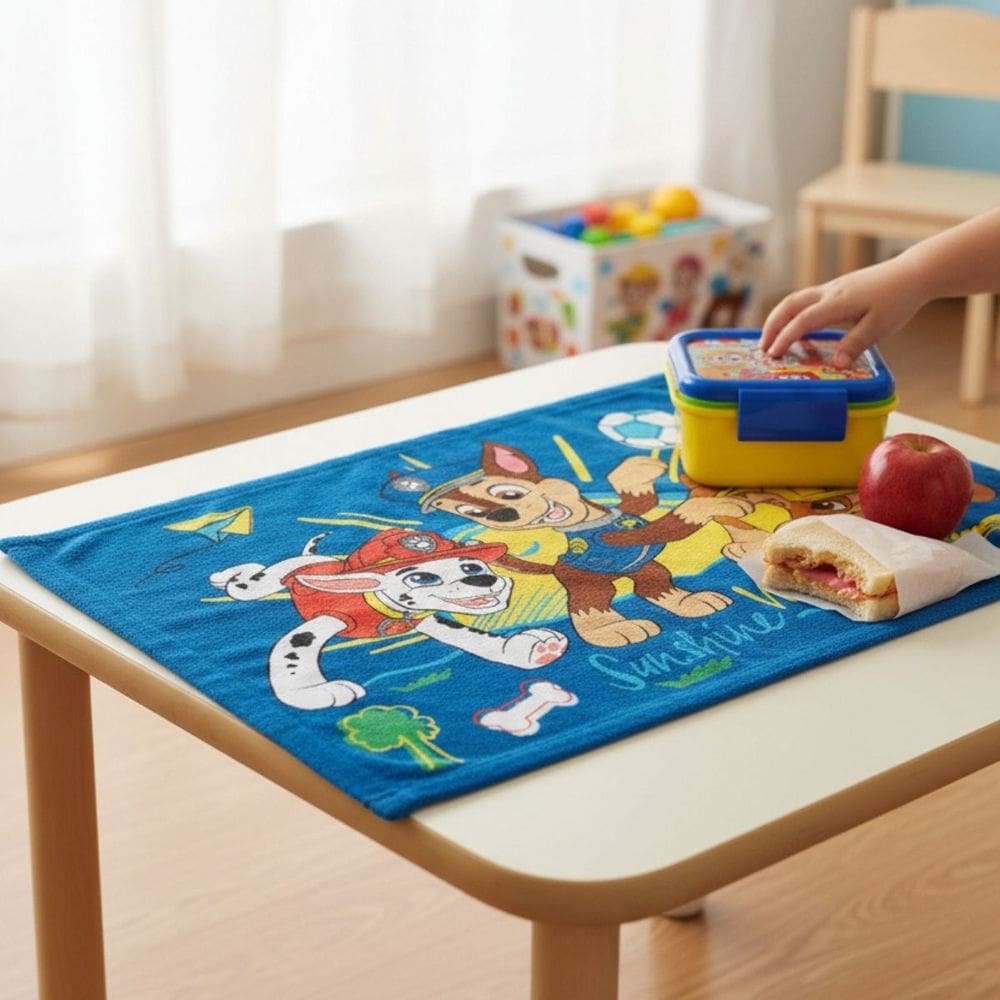Toalha de Lancheira Infantil Patrulha Canina 28×40 cm Lepper– Aveludada, Durável e Secagem Rápida