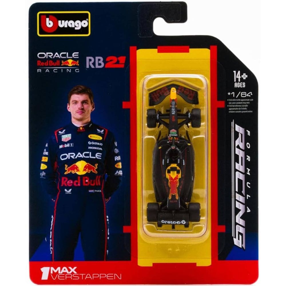 Miniatura Bburago Oracle Red Bull Racing RB21 F1 2025 Max Verstappen 1 1/64