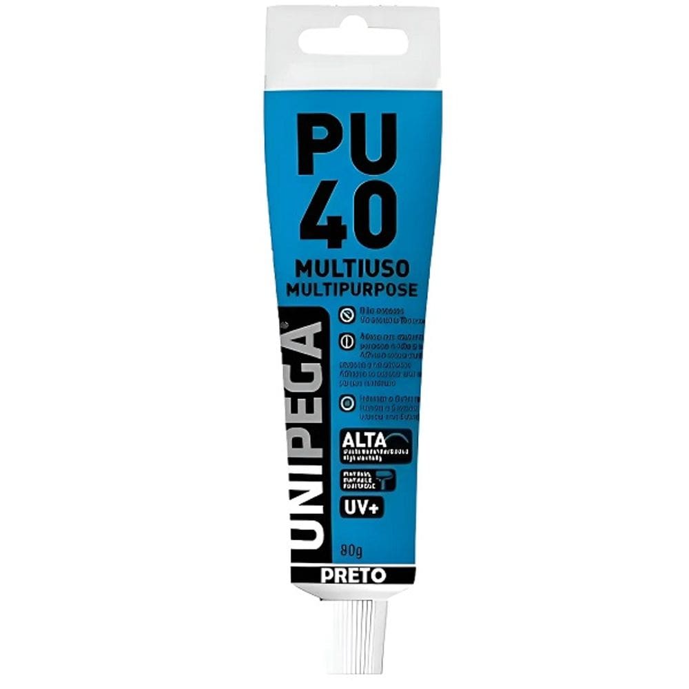 Selante PU40 Multiuso Preto 80G Unipega
