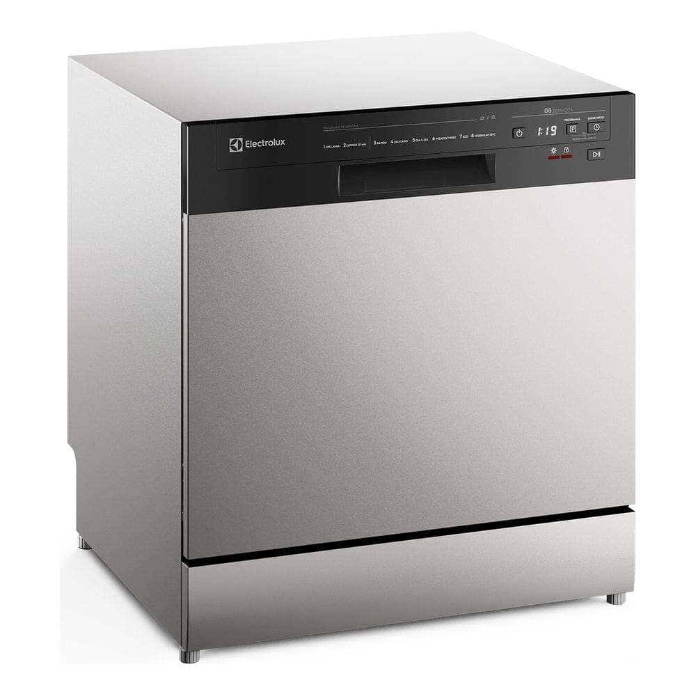 Lava Loucas 8 Servicos Inox Lava E Seca 220v - Electrolux