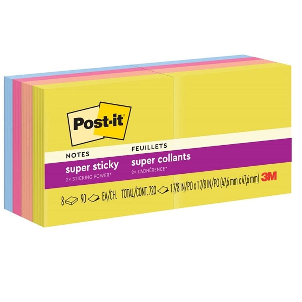 POST-IT Notas Super Adesiva 47X47 8 Blocos 3M