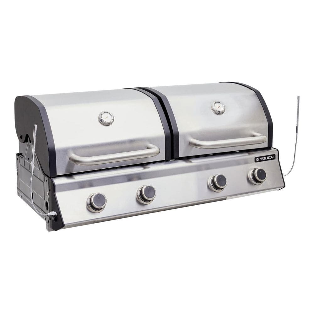 Churrasqueira Americana A Gas Embutir 4 Queimadores Inox