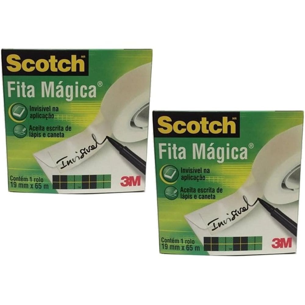 Kit com 2 Fita Magica 19MM X 65M 3M