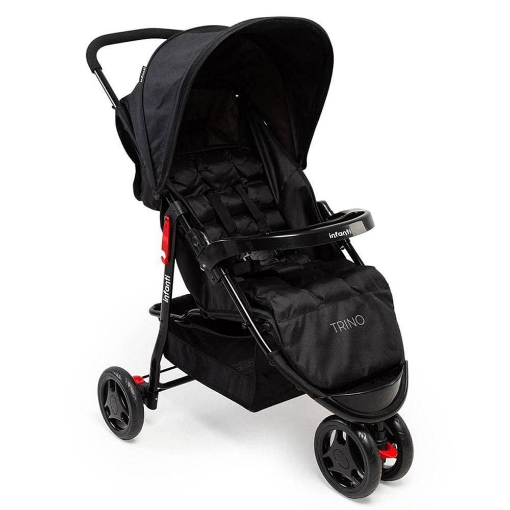 Carrinho De Bebê Trino Com Função Berço Dorel Preto